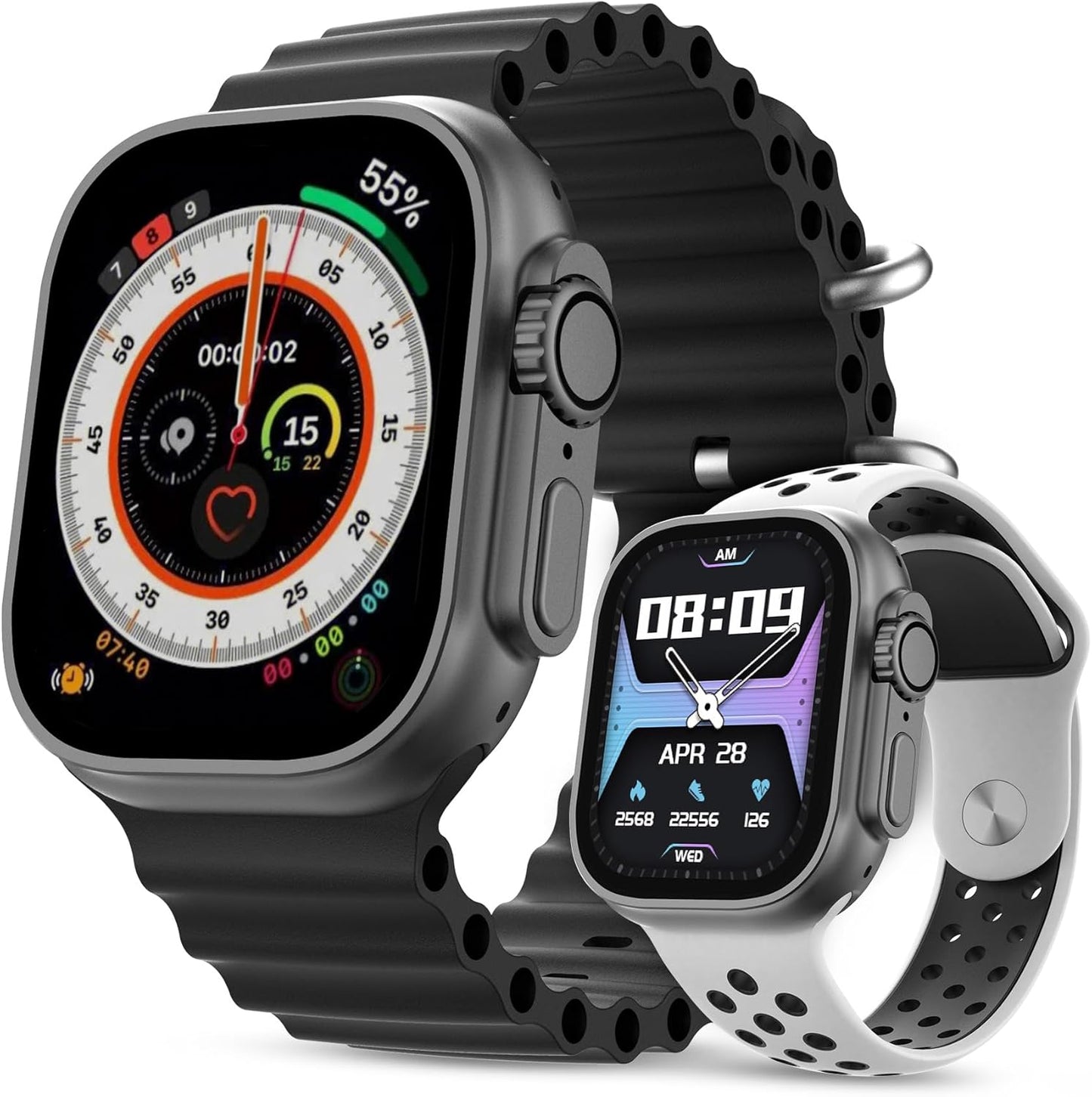 M25 TWS Digital Display Earbuds + WS Ultra 2 Smart watch